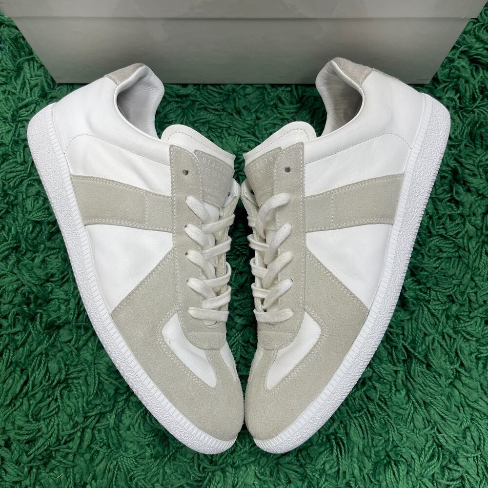 Maison Margiela Replica GAT Off White Leather Sneakers Shoes Size 44 Pre Owned
